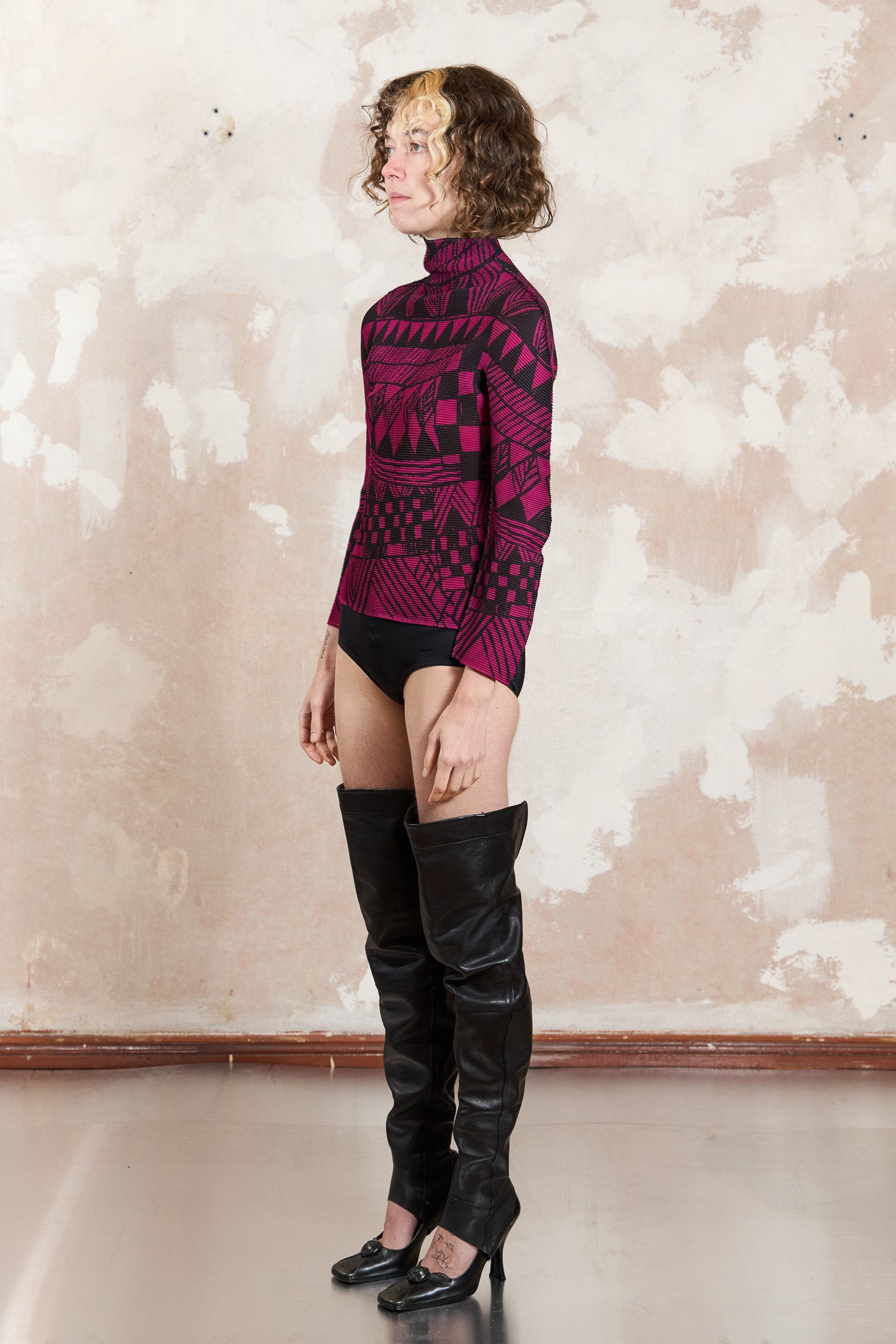 Issey Miyake Pleats Please Printed Top