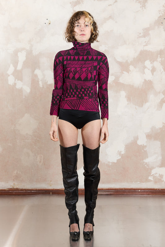 Issey Miyake Pleats Please Printed Top
