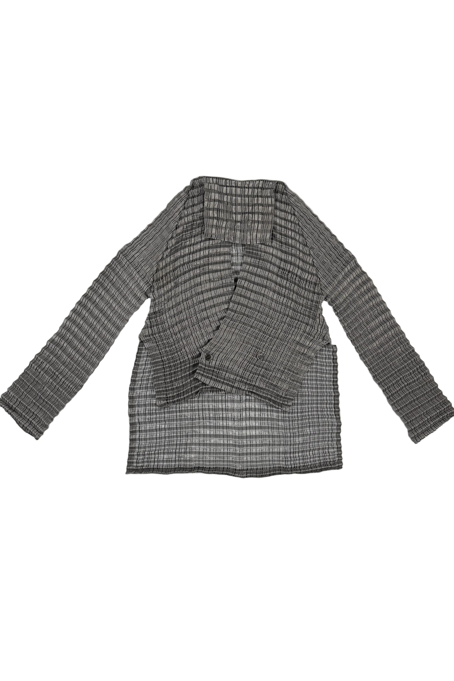 Issey Miyake Pleats Please shiny silver blazer, 2009