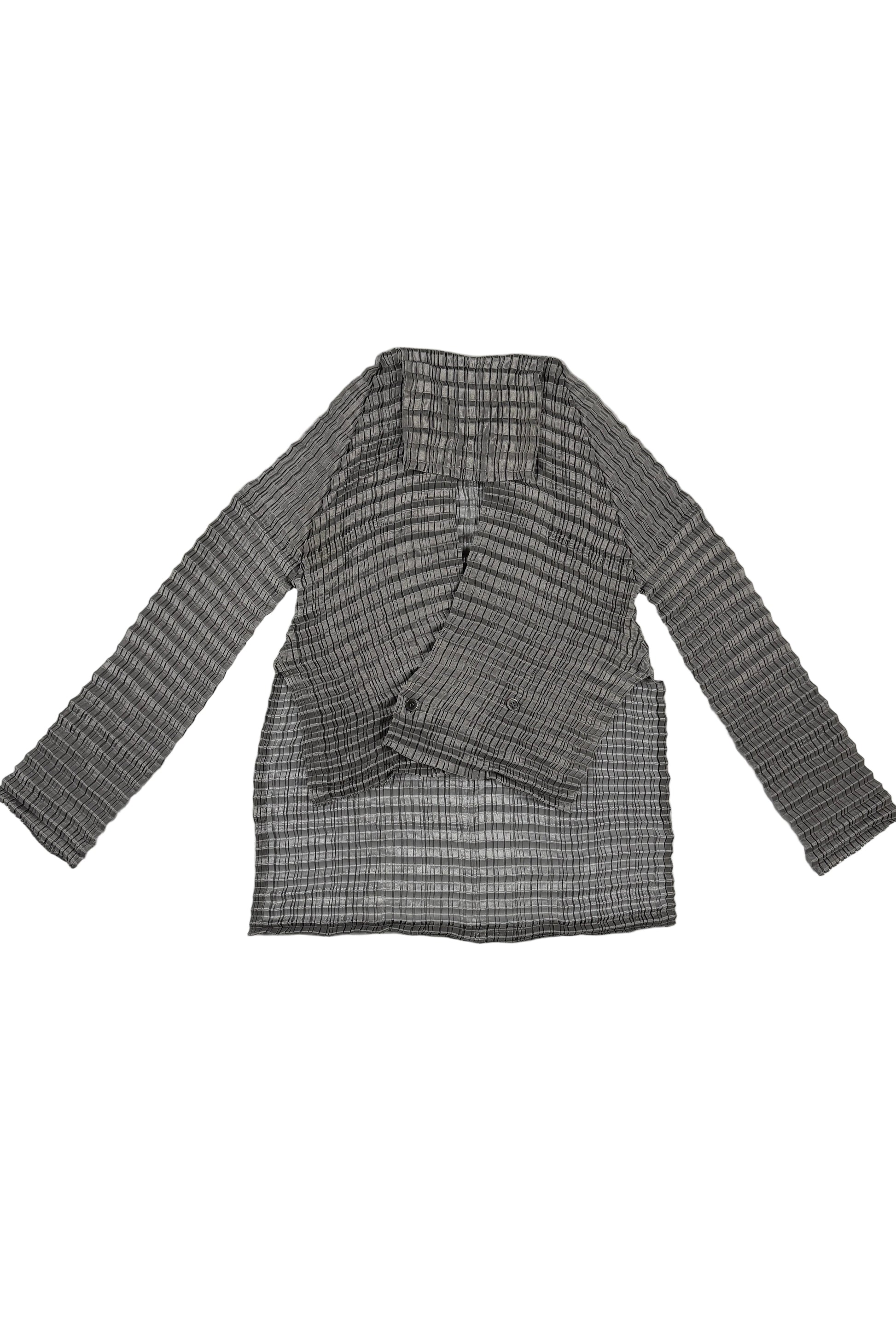 Issey Miyake Pleats Please shiny silver blazer, 2009