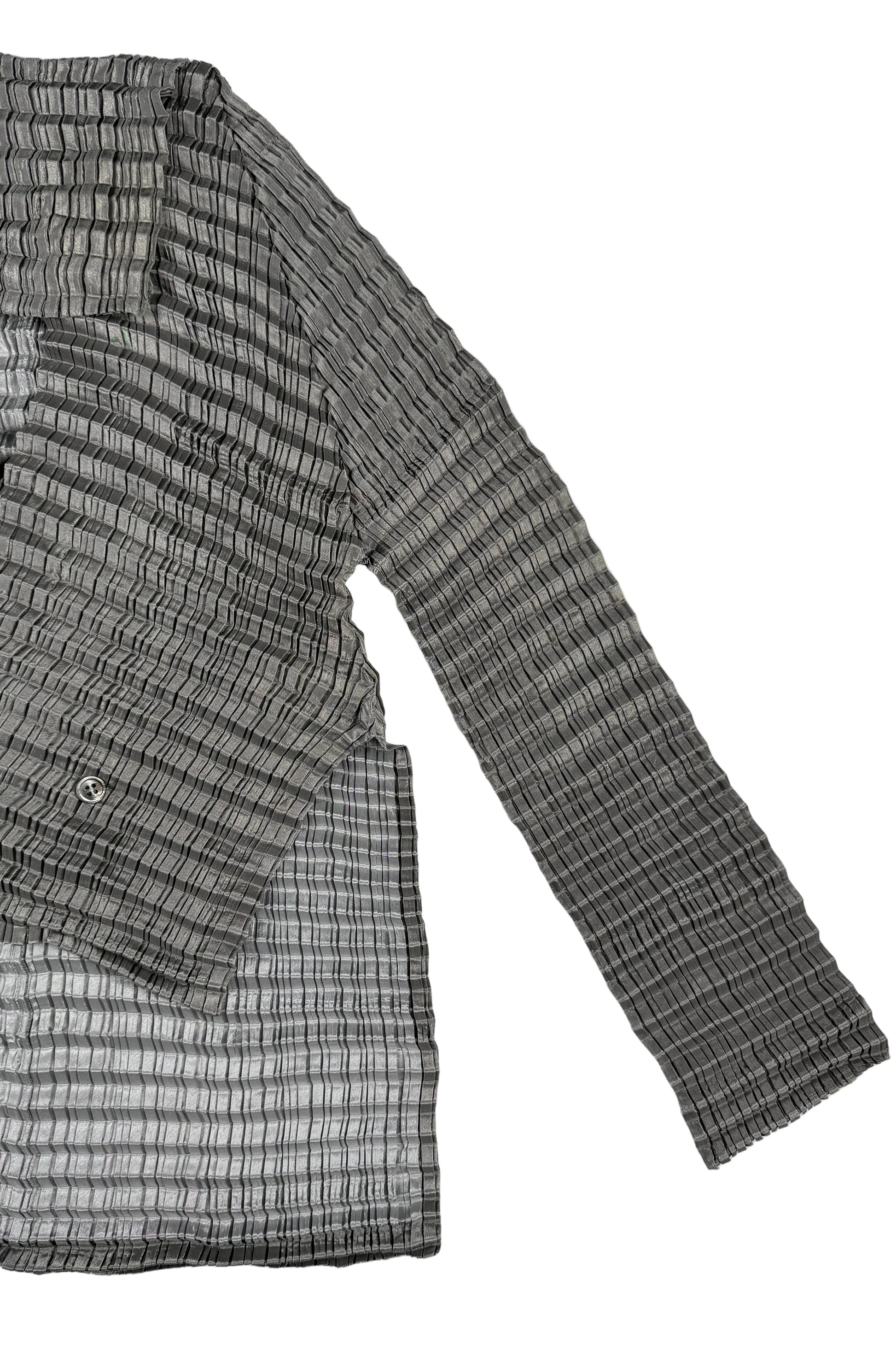 Issey Miyake Pleats Please shiny silver blazer, 2009