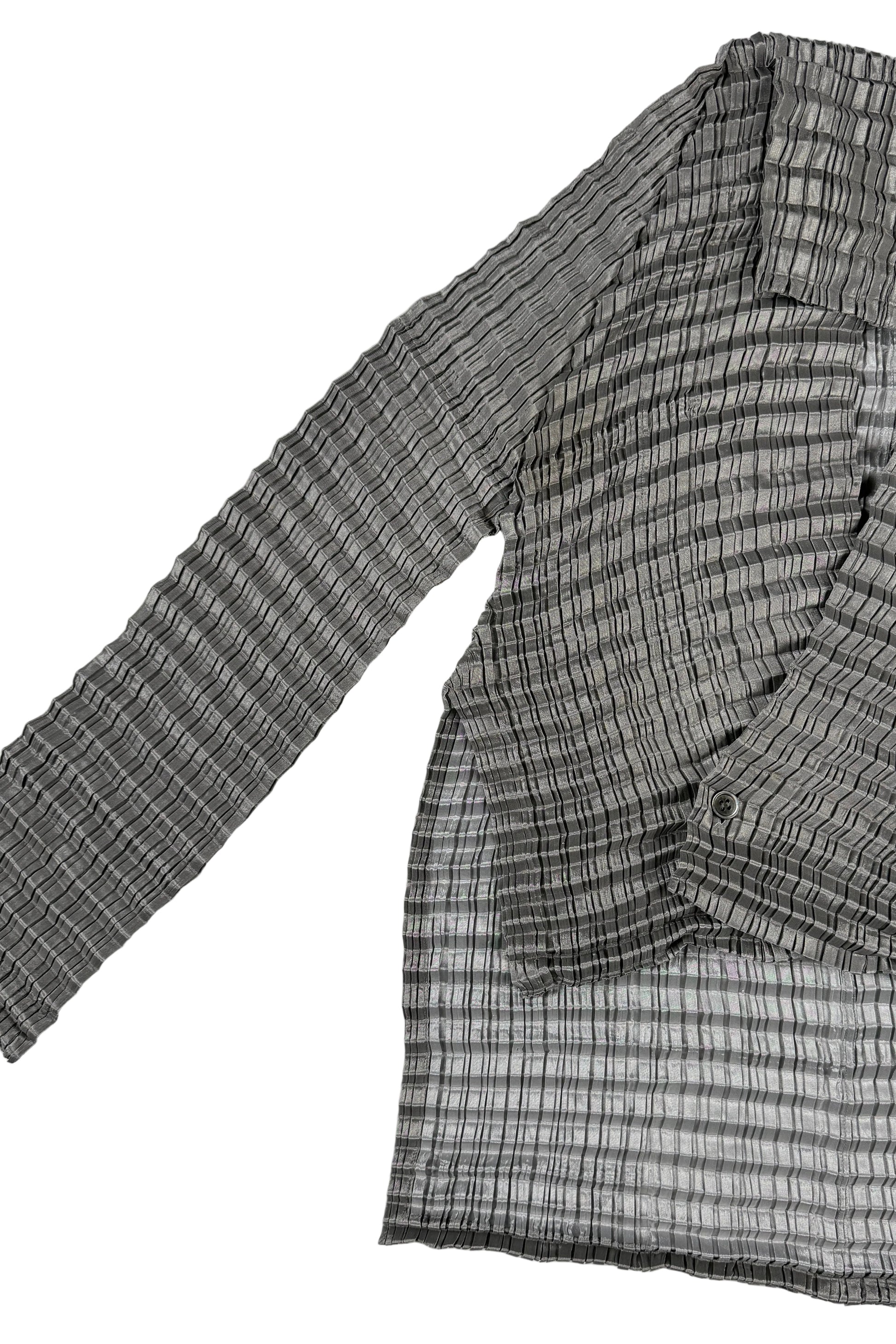Issey Miyake Pleats Please shiny silver blazer, 2009