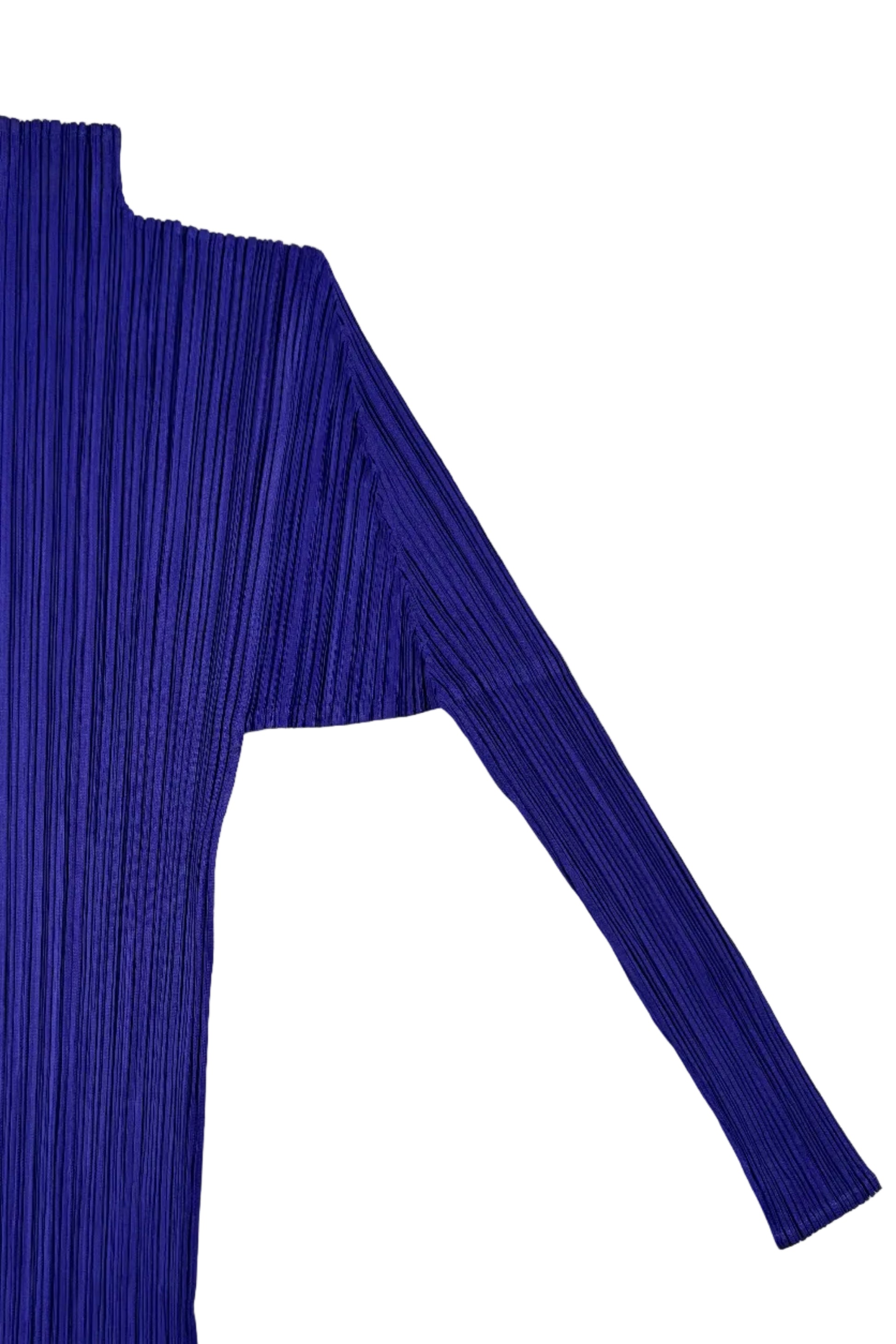 Issey Miyake Pleats Please electric purple high neck top, 2010