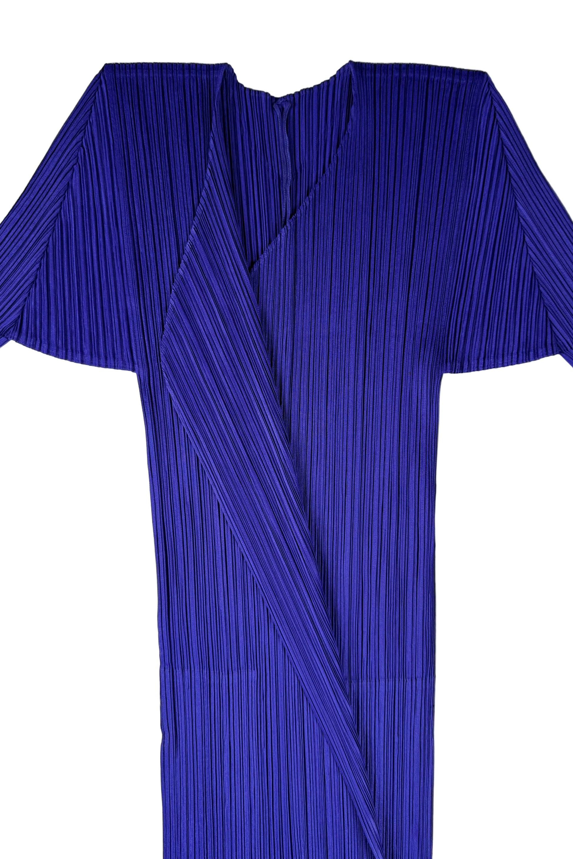 Issey Miyake Pleats Please long purple cardigan, 2020
