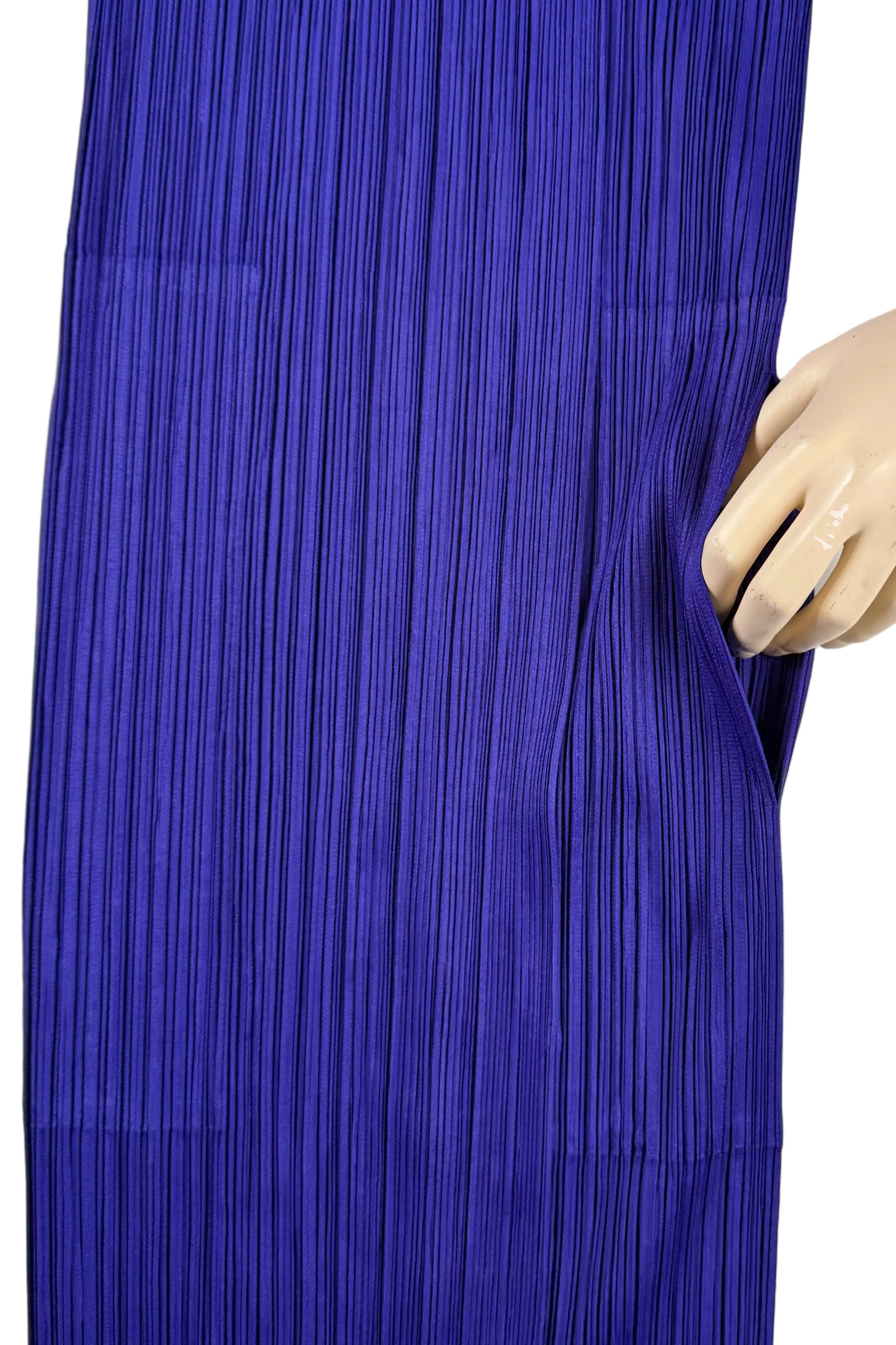 Issey Miyake Pleats Please long purple cardigan, 2020