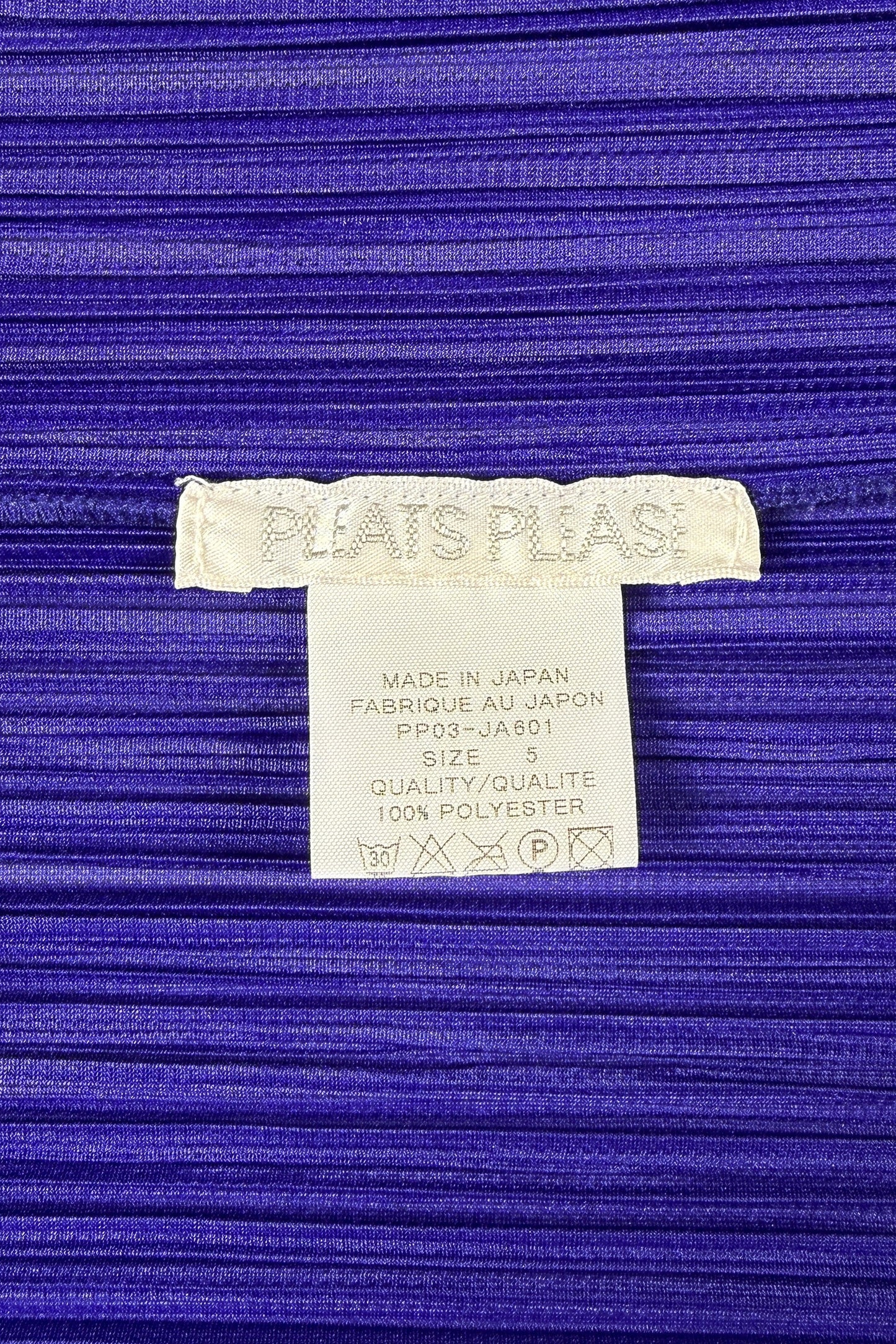 Issey Miyake Pleats Please long purple cardigan, 2020