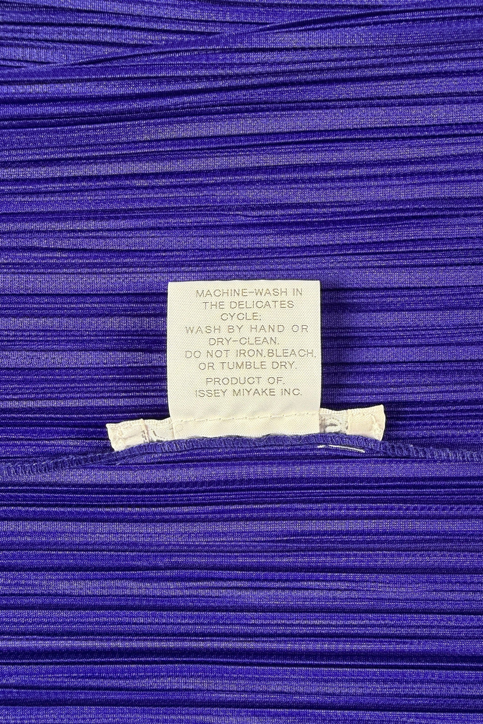 Issey Miyake Pleats Please long purple cardigan, 2020